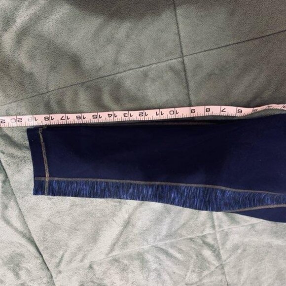 ATHLETA Womens Leggings Space Dye Splits REVELATION Capri Crop Blue Size XS - Picture 3 of 5